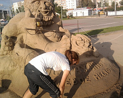 Песчаная скукльптура Понизовья