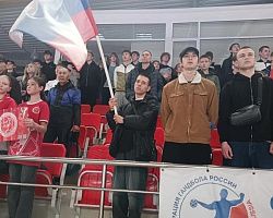 Студенты АГПК на матче по гандболу 